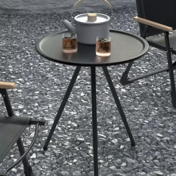 야외용 접이식 캠핑 테이블 및 의자 소형 원형 테이블 초경량 휴대용 피크닉 장비 전체 세트 용품 세트 커피 테이블