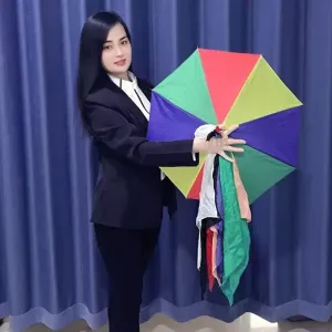 마술도구 우산으로 스카프 송년회 이브닝 파티 속성 마술 타월 굴리기