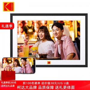 코닥 1018 스마트 디지털 액자 블랙 10.1인치 고화질 전자앨범 터치스크린 원격 전송 사진영상 가로세로 플레이어 부모 친지 명절 선물 맞춤
