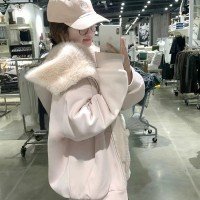 callmeear 롱 코트 모피 재킷 여성 겨울 루즈핏 보온