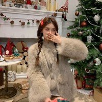 2025 캐주얼 폭스퍼 모피 여성 코트 루즈핏 보온 두꺼운 패치워크 고급 센스 환경 보호 털