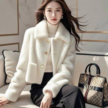 모피 여성 코트 쇼트 스타일