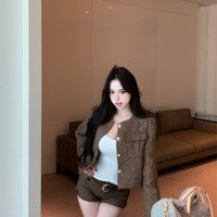 샤넬 스타일 가을 2025 고급 루즈핏 코트