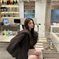 후드 모직 루즈핏 레트로 여성 코트