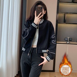 여성 코트 자수 디자인 캐주얼 재킷