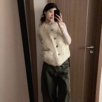 양면 착용 민소매 베스트 여성 코트 가을 겨울 두꺼운 스택 착용 보온 조끼