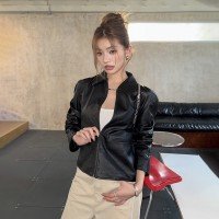 2025 가을 겨울 가죽 재킷 레트로 품격 pu 오토바이 재킷