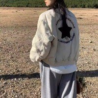 아메리칸 레트로 야구 유니폼 여성 코트