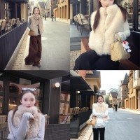 골드 환경 보호 모피 모피 조끼 여자