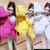 후드 다운 재킷 여성 화이트 덕 다운 두꺼운 재킷