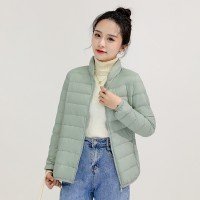얇고 가벼운 다운 재킷 여성 야외 캐주얼 패션