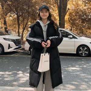 웰론 의류 여자 롱 패딩 디자인 틈새 시장 폭발 코튼 코트