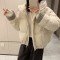여성 구스다운 재 킷두꺼운 보온 화이트 구스 다운 단색 패딩 자켓