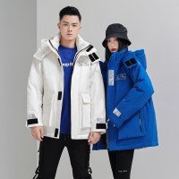 다운 재킷 여성 야외 등산복 겨울 여성 운동 자켓 90 플러시 오리털 워크웨어