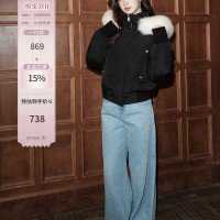  90 화이트 구스 다운 폭스퍼 다운 외투 후드 스탠드 칼라 Parker