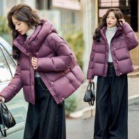 화이트 구스 다운 버블 숏스타일 재킷 여성 2025 