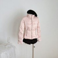 얇고 가벼운 90 화이트 구스다운 스탠드 칼라 다운 외투