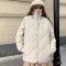 화이트 구스 다운 퀼팅 패딩 재킷 새로운 경량 그리드 학생 스타일
