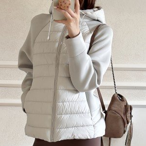 2025 신상 얇은 스타일 겨울 새로운 후드 웰론 패딩
