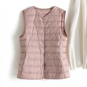 얇고 가벼운 구스다운 베스트 조끼