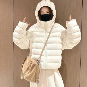 95 화이트 구스 다운 숏패딩  얇고 가벼운 보온 재킷