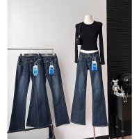 vintagetang 미국 레트로 청바지 여자 플레어 바지