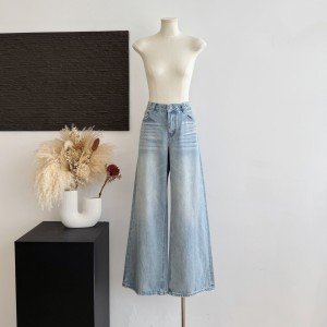 눈꽃 청바지 여성 패션 캐주얼 바지