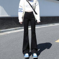 부츠컷 청바지 여성 2025 뉴 아메리칸  하이웨이스트 슬림 나팔 바지