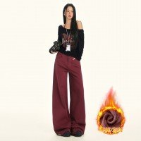 2025 뉴 라드. 겨울 아메리칸 스트레이트 루즈핏 슬림 와이드 청바지